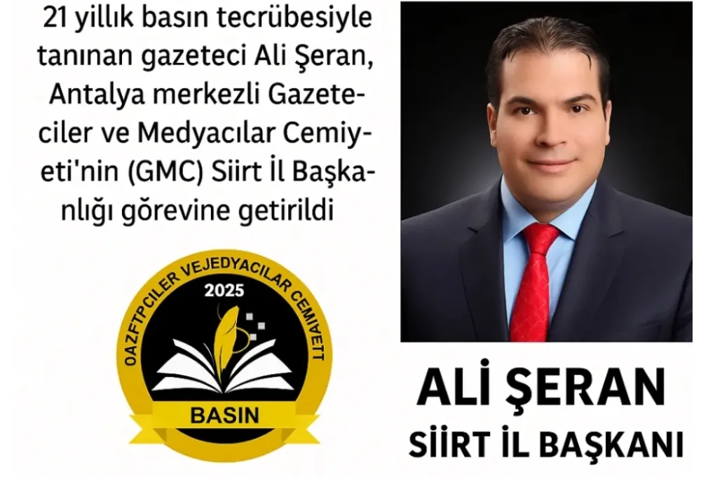 Gazeteci Ali Şeran GMC Siirt İl Başkanı Oldu